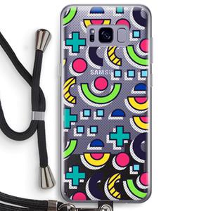 CaseCompany 8-bit N°6: Samsung Galaxy S8 Plus Transparant Hoesje met koord