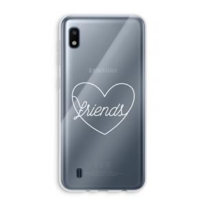 CaseCompany Friends heart pastel: Samsung Galaxy A10 Transparant Hoesje