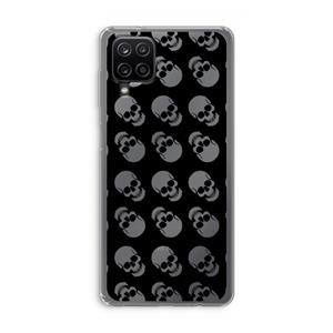 CaseCompany Musketon Skulls: Samsung Galaxy A12 Transparant Hoesje