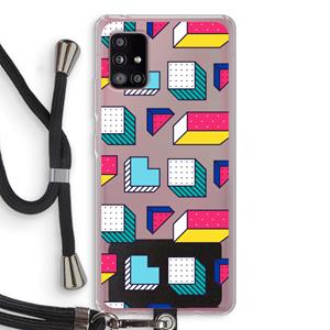 CaseCompany 8-bit N°7: Samsung Galaxy A51 5G Transparant Hoesje met koord