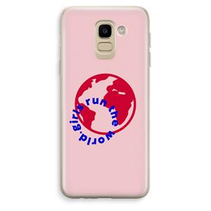 CaseCompany Run The World: Samsung Galaxy J6 (2018) Transparant Hoesje