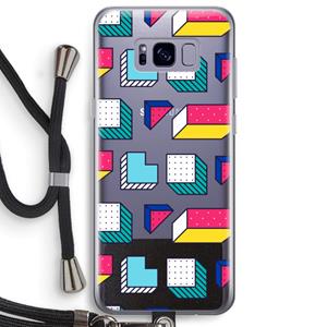 CaseCompany 8-bit N°7: Samsung Galaxy S8 Plus Transparant Hoesje met koord