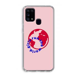 CaseCompany Run The World: Samsung Galaxy M31 Transparant Hoesje