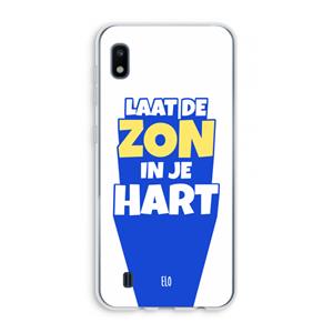 CaseCompany Laat de zon in je hart: Samsung Galaxy A10 Transparant Hoesje