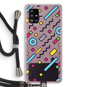 CaseCompany 8-bit N°8: Samsung Galaxy A51 5G Transparant Hoesje met koord