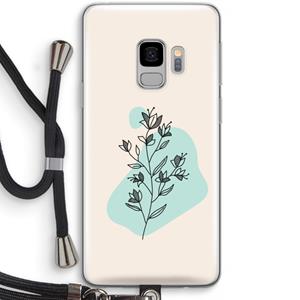 CaseCompany Violets are blue: Samsung Galaxy S9 Transparant Hoesje met koord