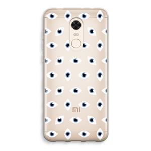 CaseCompany Eyes pattern: Xiaomi Redmi 5 Transparant Hoesje