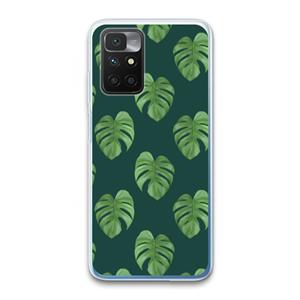 CaseCompany Monstera leaves: Xiaomi Redmi 10 Transparant Hoesje