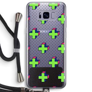 CaseCompany 8-bit N°10: Samsung Galaxy S8 Plus Transparant Hoesje met koord
