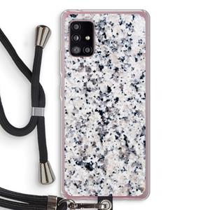 CaseCompany Gespikkelde marmer: Samsung Galaxy A51 5G Transparant Hoesje met koord