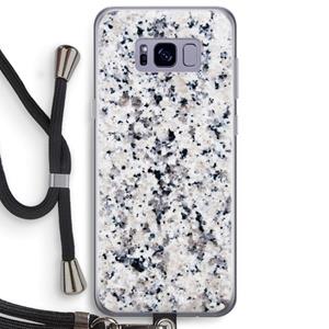 CaseCompany Gespikkelde marmer: Samsung Galaxy S8 Plus Transparant Hoesje met koord