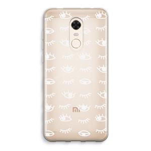 CaseCompany Eye pattern #3: Xiaomi Redmi 5 Transparant Hoesje