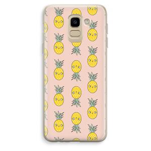 CaseCompany Ananas: Samsung Galaxy J6 (2018) Transparant Hoesje