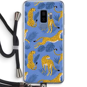 CaseCompany Luipaard: Samsung Galaxy S9 Plus Transparant Hoesje met koord