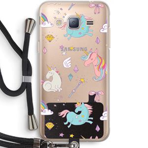 CaseCompany Fantasiewereld: Samsung Galaxy J3 (2016) Transparant Hoesje met koord