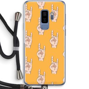 CaseCompany Rock: Samsung Galaxy S9 Plus Transparant Hoesje met koord