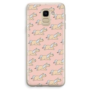 CaseCompany Ponys: Samsung Galaxy J6 (2018) Transparant Hoesje