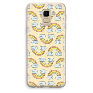 CaseCompany Regenboog: Samsung Galaxy J6 (2018) Transparant Hoesje
