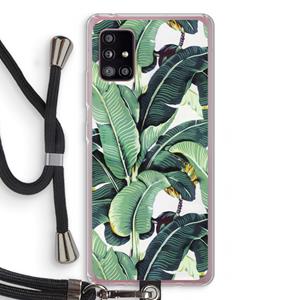 CaseCompany Bananenbladeren: Samsung Galaxy A51 5G Transparant Hoesje met koord