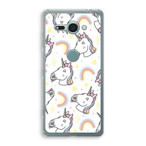 CaseCompany Rainbow Unicorn: Sony Xperia XZ2 Compact Transparant Hoesje