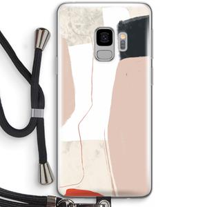 CaseCompany Lava: Samsung Galaxy S9 Transparant Hoesje met koord