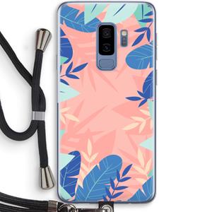 CaseCompany Tropisch: Samsung Galaxy S9 Plus Transparant Hoesje met koord