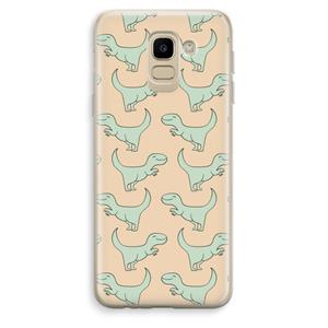 CaseCompany Dinos: Samsung Galaxy J6 (2018) Transparant Hoesje