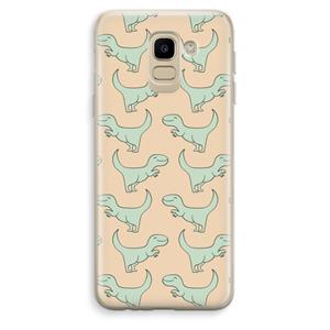 CaseCompany Dinos: Samsung Galaxy J6 (2018) Transparant Hoesje