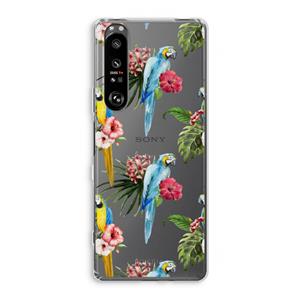 CaseCompany Kleurrijke papegaaien: Sony Xperia 1 III Transparant Hoesje