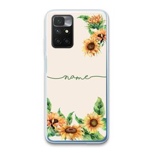 CaseCompany Zonnebloemen: Xiaomi Redmi 10 Transparant Hoesje