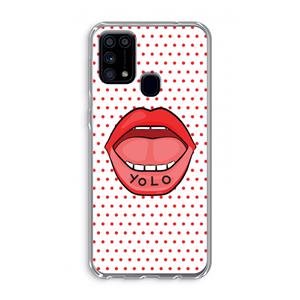 CaseCompany Yolo Denise: Samsung Galaxy M31 Transparant Hoesje