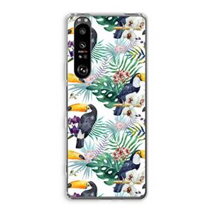 CaseCompany Tukans: Sony Xperia 1 III Transparant Hoesje