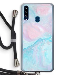 CaseCompany Fantasie pastel: Samsung Galaxy A20s Transparant Hoesje met koord