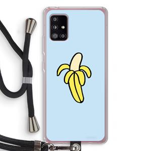 CaseCompany Banana: Samsung Galaxy A51 5G Transparant Hoesje met koord