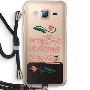 CaseCompany Optimistic flower girl: Samsung Galaxy J3 (2016) Transparant Hoesje met koord