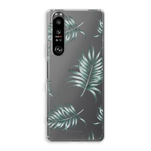 CaseCompany Simple leaves: Sony Xperia 1 III Transparant Hoesje