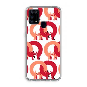 CaseCompany Dogs: Samsung Galaxy M31 Transparant Hoesje