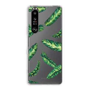 CaseCompany Lange bladeren: Sony Xperia 1 III Transparant Hoesje
