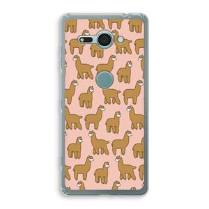 CaseCompany Alpacas: Sony Xperia XZ2 Compact Transparant Hoesje