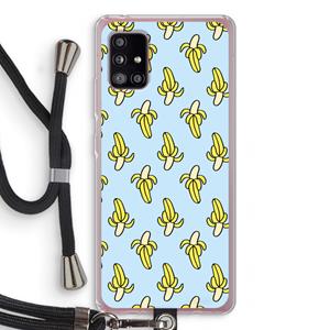 CaseCompany Bananas: Samsung Galaxy A51 5G Transparant Hoesje met koord