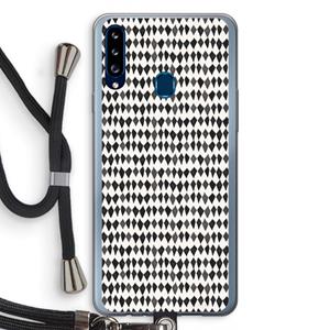 CaseCompany Crazy shapes: Samsung Galaxy A20s Transparant Hoesje met koord