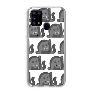 CaseCompany Cats: Samsung Galaxy M31 Transparant Hoesje