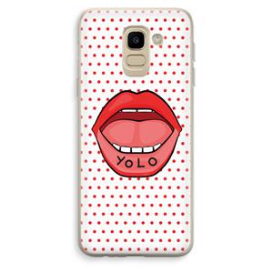 CaseCompany Yolo Denise: Samsung Galaxy J6 (2018) Transparant Hoesje