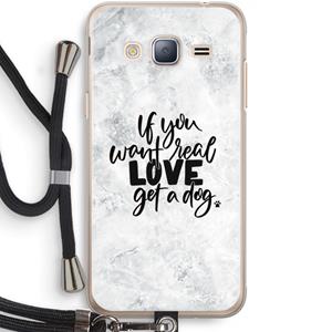 CaseCompany Partner in crime: Samsung Galaxy J3 (2016) Transparant Hoesje met koord