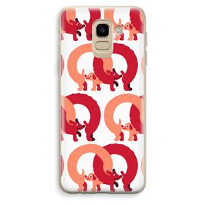 CaseCompany Dogs: Samsung Galaxy J6 (2018) Transparant Hoesje