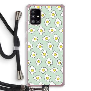CaseCompany Spiegeleitjes: Samsung Galaxy A51 5G Transparant Hoesje met koord