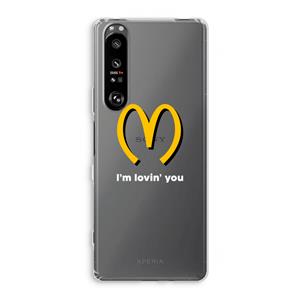 CaseCompany I'm lovin' you: Sony Xperia 1 III Transparant Hoesje