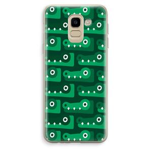 CaseCompany Crocs: Samsung Galaxy J6 (2018) Transparant Hoesje