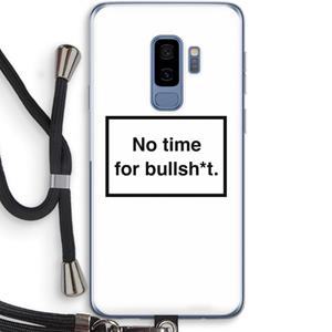 CaseCompany No time: Samsung Galaxy S9 Plus Transparant Hoesje met koord