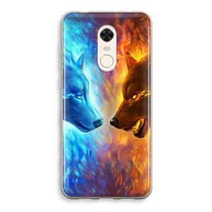 CaseCompany Fire & Ice: Xiaomi Redmi 5 Transparant Hoesje